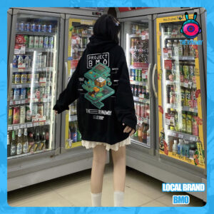 Áo Hoodie Local Brand:THERUNAWAY® Adventure Time: BMO Hoodie Nỉ Bông cho Nam/ Nữ