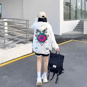 Alternative view of Áo Hoodie Local Brand: THERUNAWAY® Big Logo nỉ bông form rộng cho nam / nữ