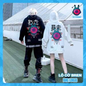 Áo Hoodie Local Brand: THERUNAWAY® Big Logo nỉ bông form rộng cho nam / nữ