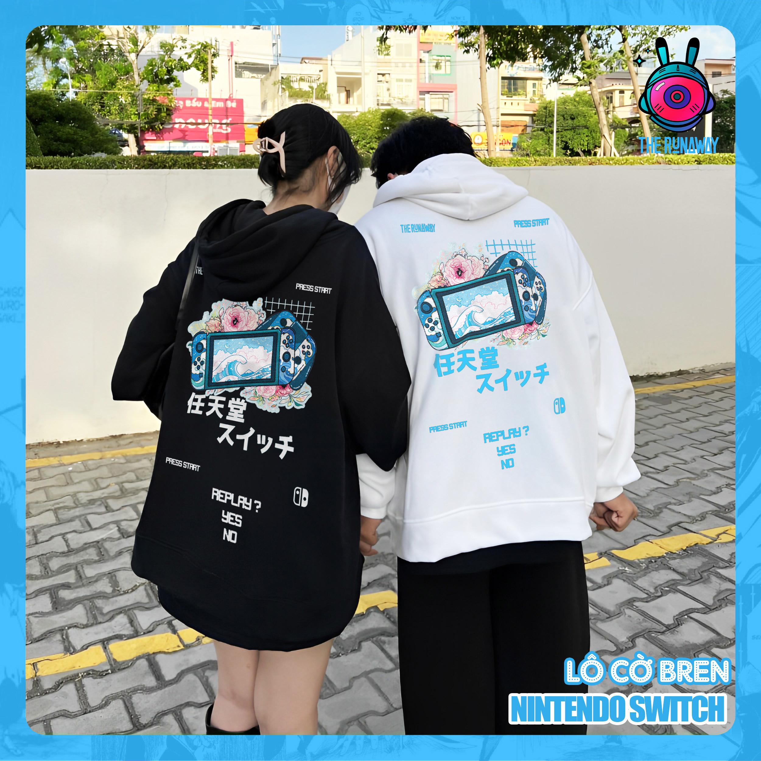 Áo Hoodie Local Brand: Nintendo Switch by The Runaway Nỉ Bông cho Nam/ Nữ