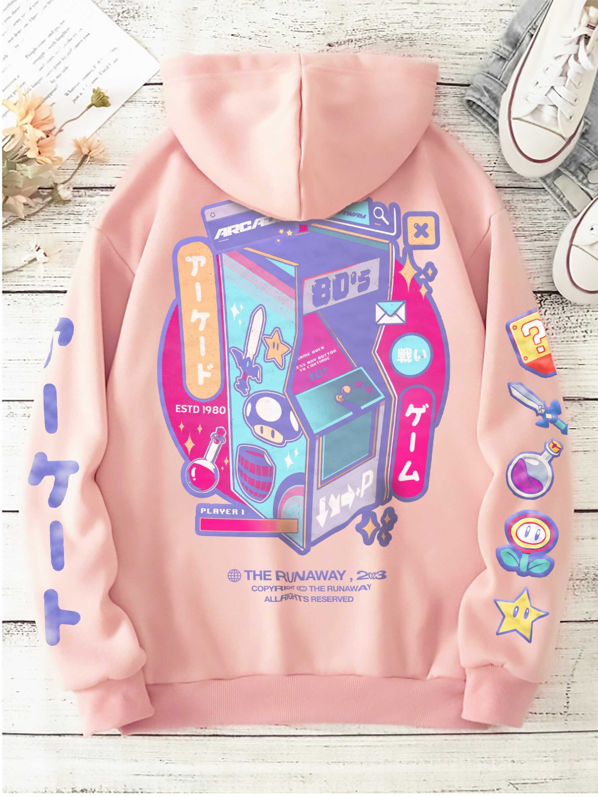 Áo Hoodie Local Brand: Arcade Game by The Runaway Nỉ Bông cho Nam/ Nữ - Ảnh 9