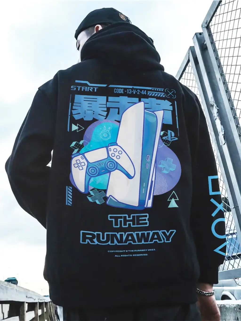 Áo Hoodie Local Brand:THERUNAWAY® PS5 Hoodie Nỉ Bông cho Nam/ Nữ - Ảnh 2