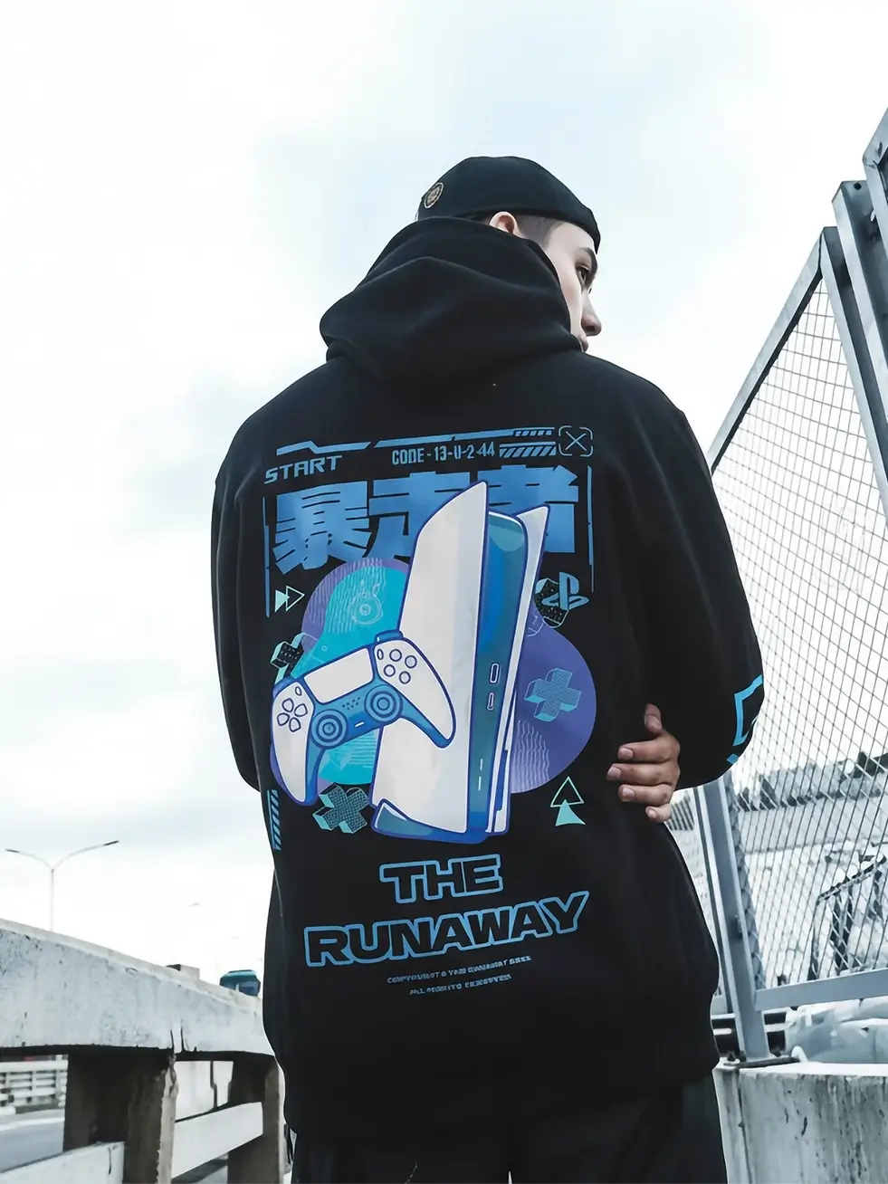 Áo Hoodie Local Brand:THERUNAWAY® PS5 Hoodie Nỉ Bông cho Nam/ Nữ - Ảnh 4