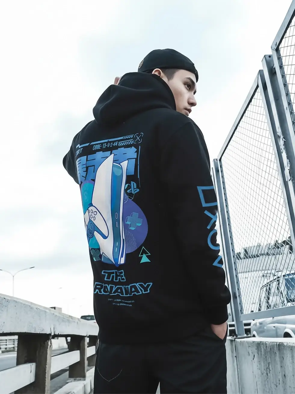 Áo Hoodie Local Brand:THERUNAWAY® PS5 Hoodie Nỉ Bông cho Nam/ Nữ - Ảnh 3