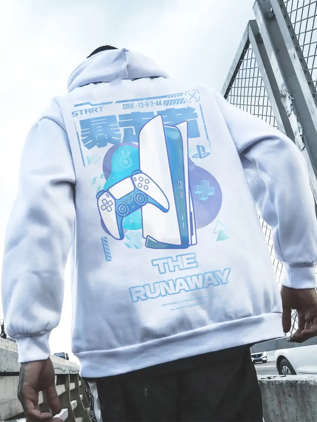 Áo Hoodie Local Brand:THERUNAWAY® PS5 Hoodie Nỉ Bông cho Nam/ Nữ - Ảnh 5