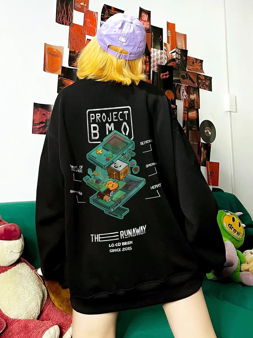 Áo Sweater Local Brand THERUNAWAY® Adventure Time: BMO SWEATER