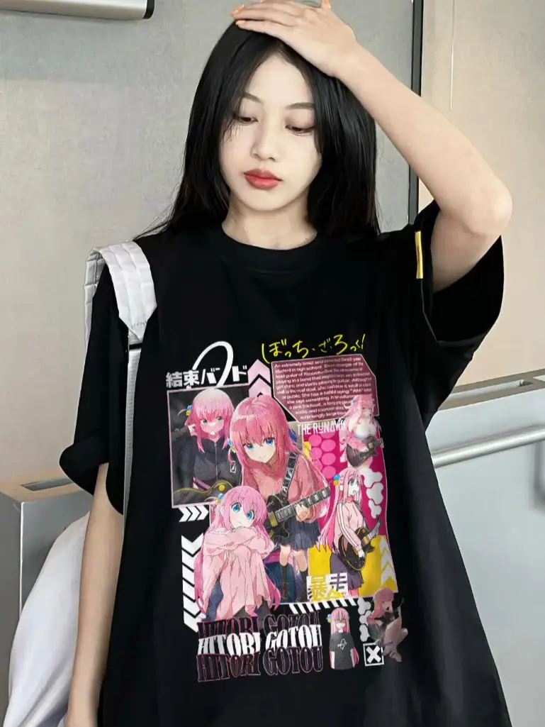 Áo phông Bocchi The Rock: Hitori Gotou Maximum Cotton 100% Nam / Nữ by The Runaway - Ảnh 10