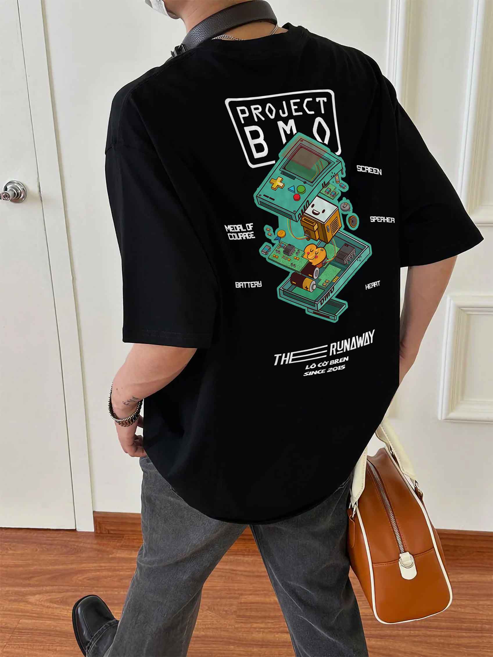 Áo phông Local Brand THERUNAWAY® Adventure Time: BMO Cotton 100% - Ảnh 2