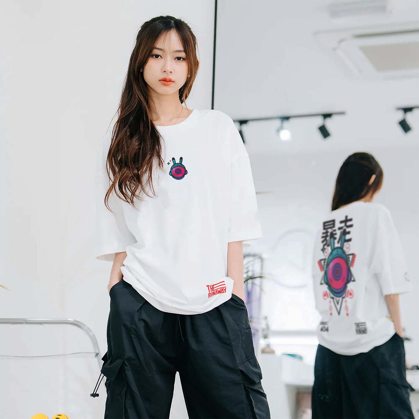 Áo phông Local Brand: THERUNAWAY® Big Logo Coton 100% cho Nam/ Nữ - Ảnh 9