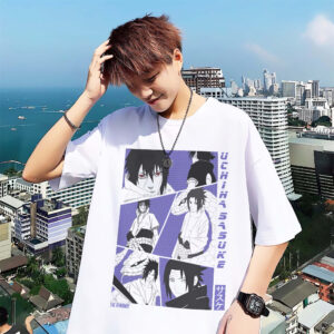 Áo phông Naruto: Uchiha Sasuke Collage 100% Cotton Nam / Nữ by The Runaway - Ảnh 4
