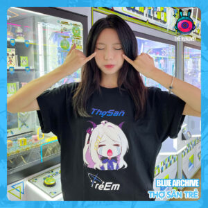 Áo phông meme Blue Archive : Thợ săn trẻ em cotton 100% cho Nam / Nữ by The Runaway