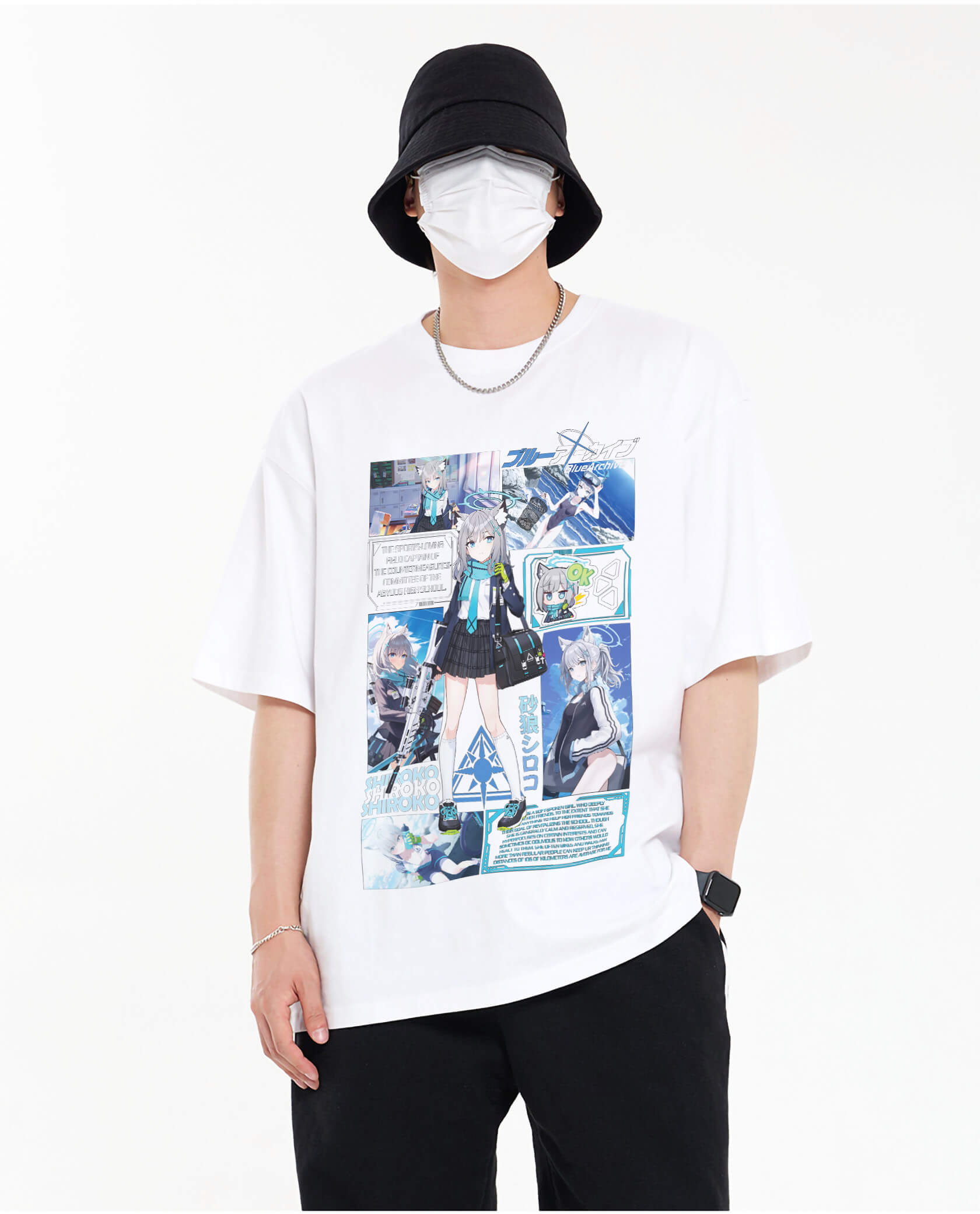 Áo phông Blue Archive : Shiroko Maximum cotton 100% cho Nam / Nữ by The Runaway - Ảnh 3