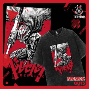 Áo phông Berserk: Guts Collection form xuông cho Nam / Nữ vải Cotton 100% by The Runaway