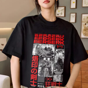 Áo phông Berserk: Guts Collection vải Cotton 100% cho Nam / Nữ form xuông by The Runaway - Ảnh 4