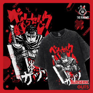Áo phông Berserk: Guts Collection vải Cotton 100% form xuông cho Nam / Nữ by The Runaway