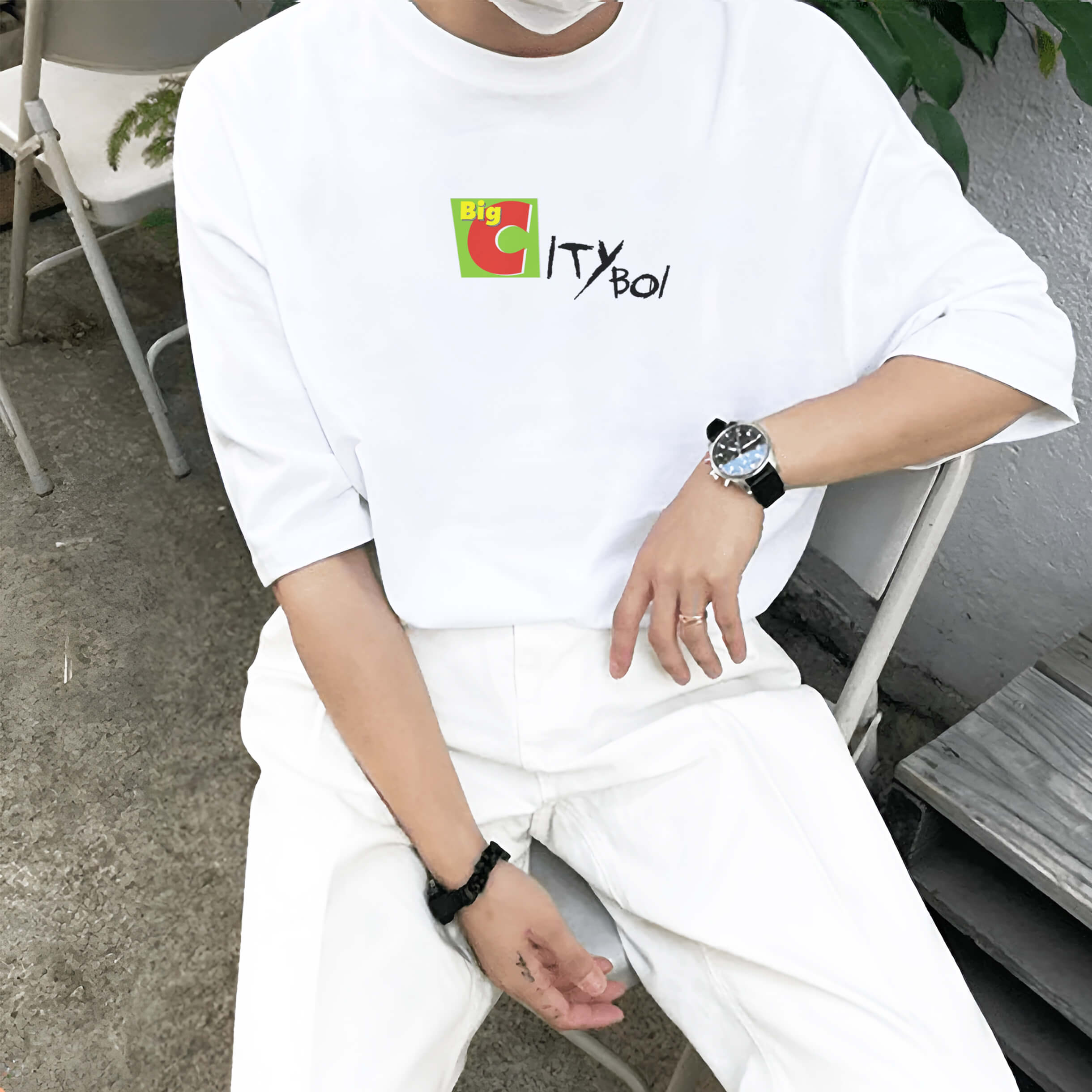 Áo phông Funny Logo: Big City Boy 100% Cotton cho nam / nữ by The Runaway - Ảnh 2