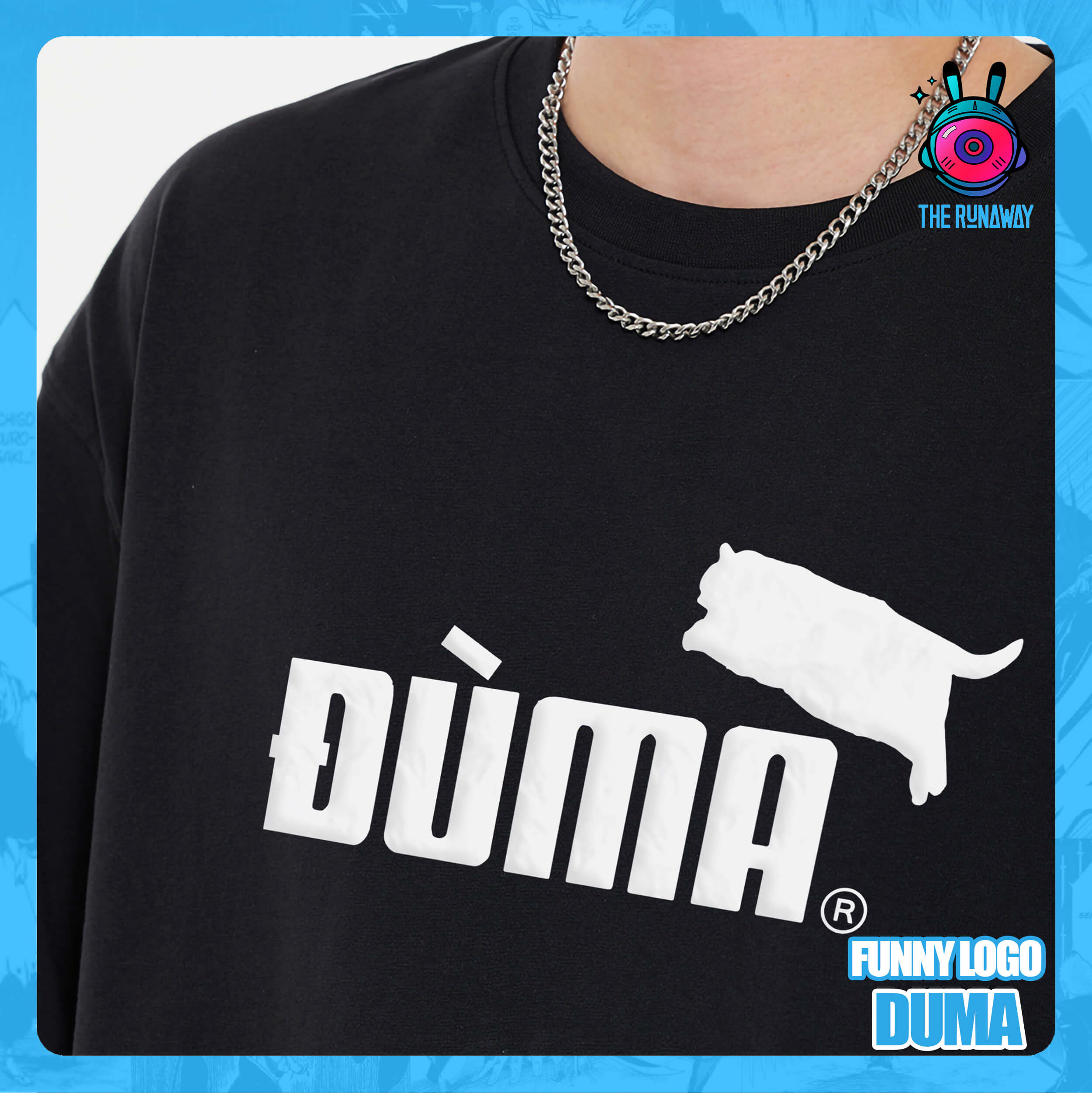 Áo phông Funny Logo: Duma Cotton 100% cho nam / nữ / unisex by The Runaway