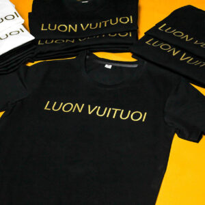 Áo phông Funny Logo:  Luonvuituoi (luôn vui tươi) 100% Cotton cho Nam/ Nữ by The Runaway - Ảnh 7