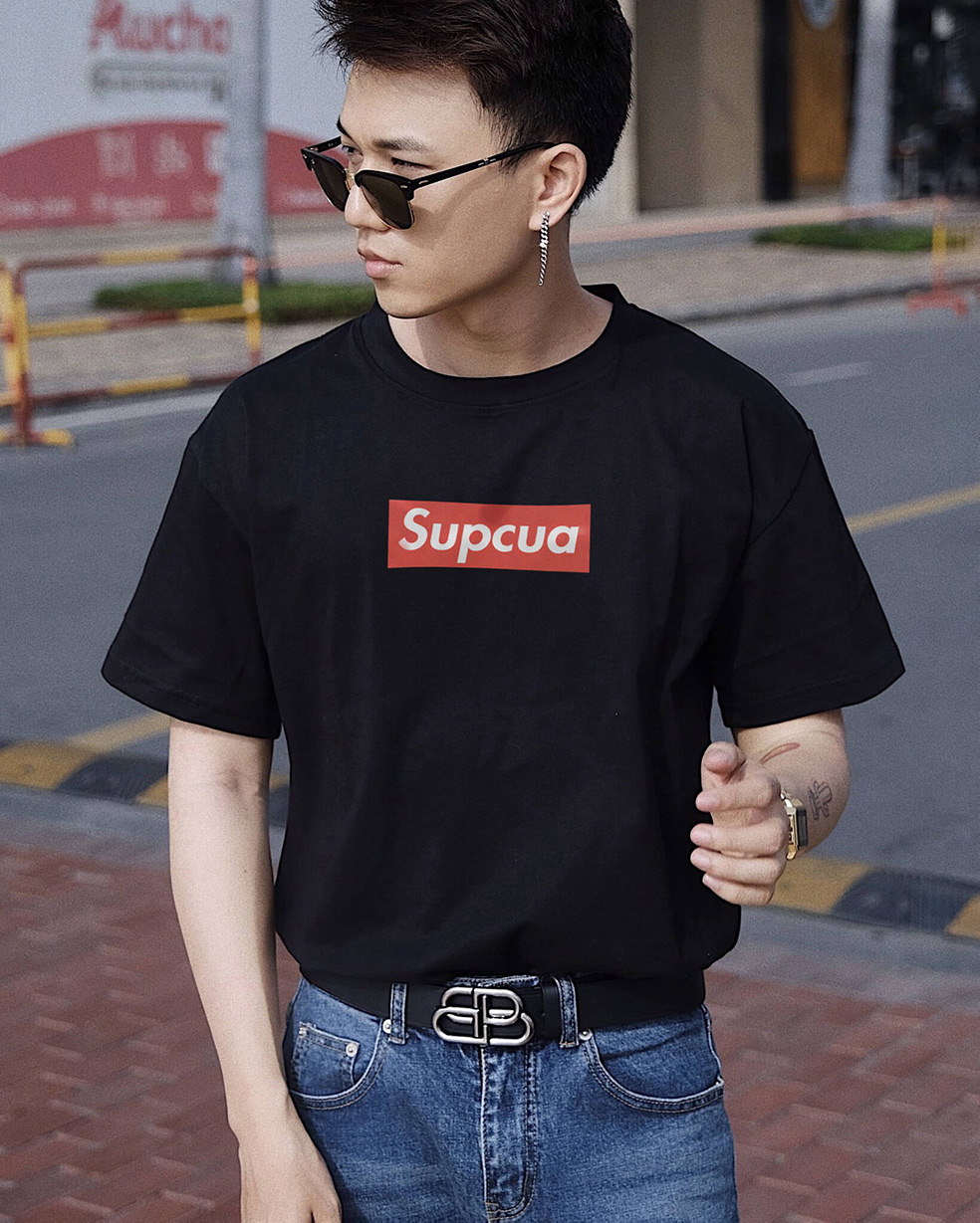 Áo phông Funny Logo: Supcua Cotton 100% cho nam / nữ / unisex by The Runaway - Ảnh 4