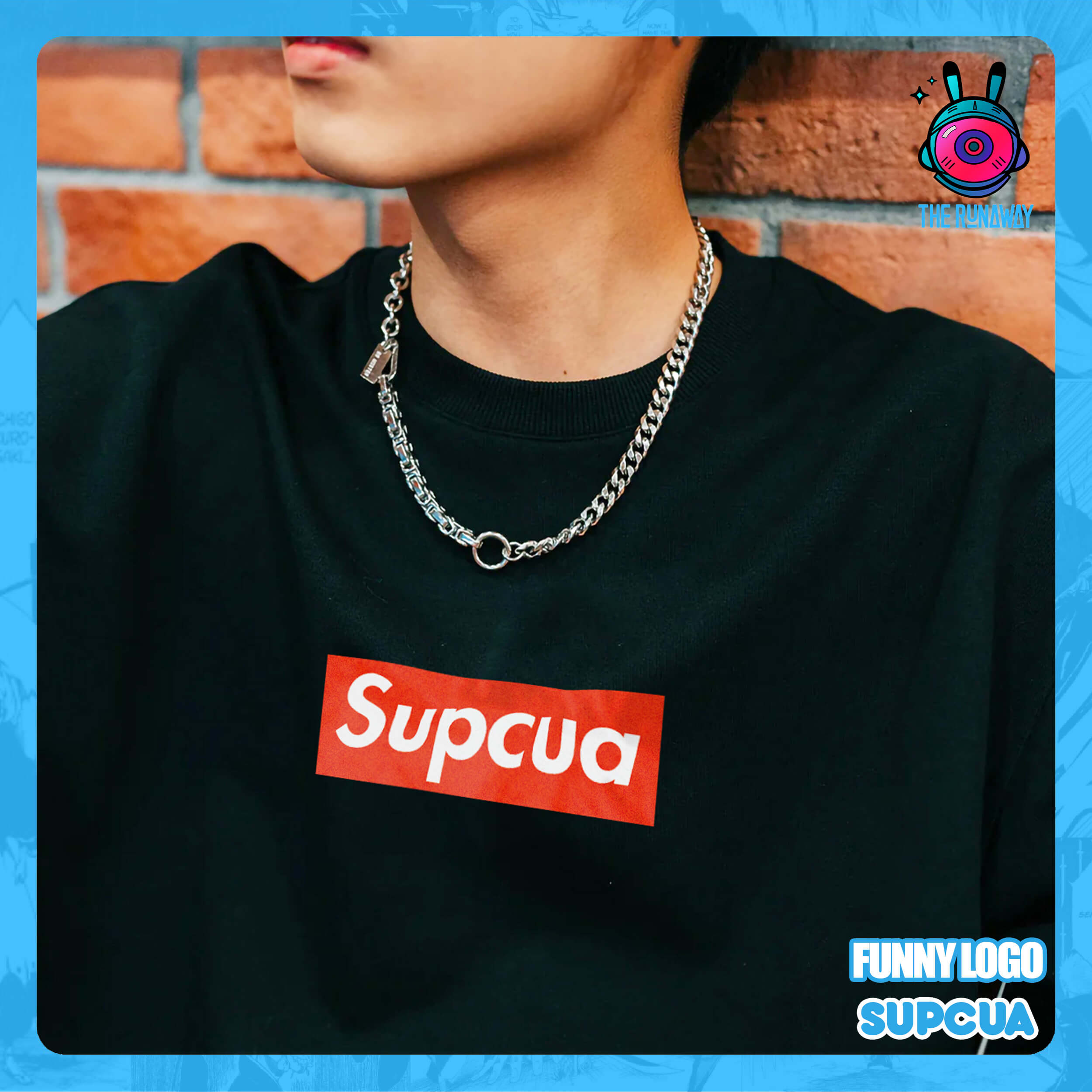 Áo phông Funny Logo: Supcua Cotton 100% cho nam / nữ / unisex by The Runaway
