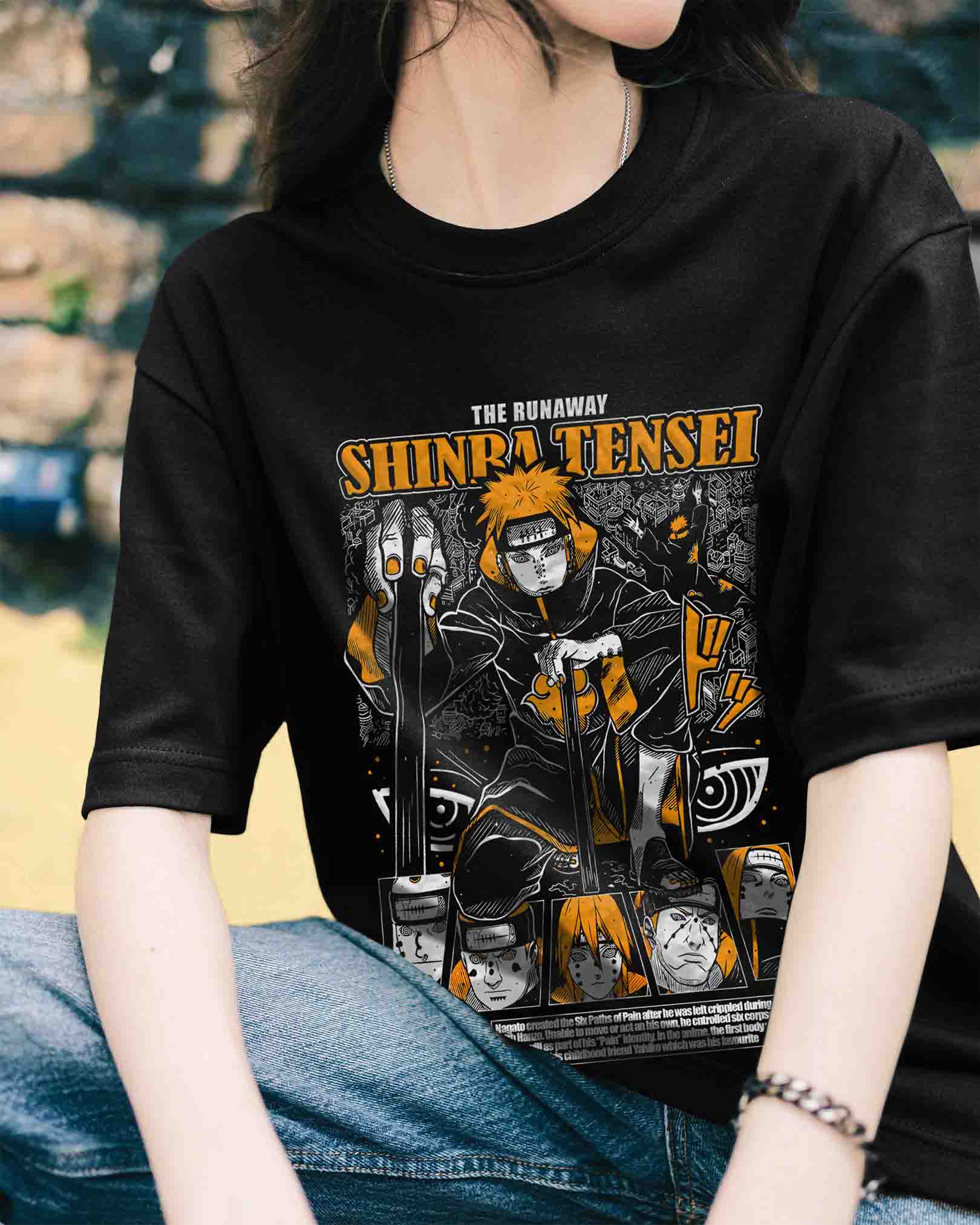 Áo phông Naruto: Pain Collection Cotton 100% cho Nam / Nữ form xuông by The Runaway - Ảnh 5