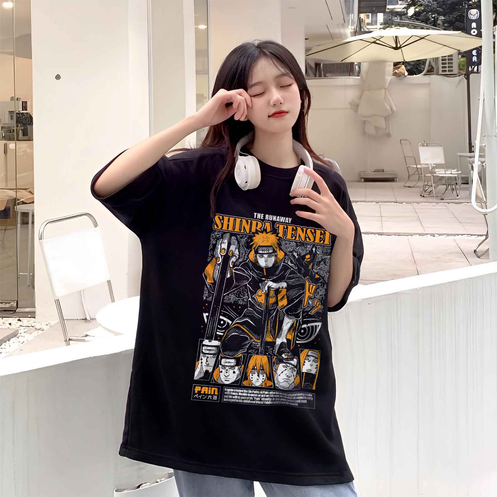 Áo phông Naruto: Pain Collection Cotton 100% cho Nam / Nữ form xuông by The Runaway - Ảnh 3