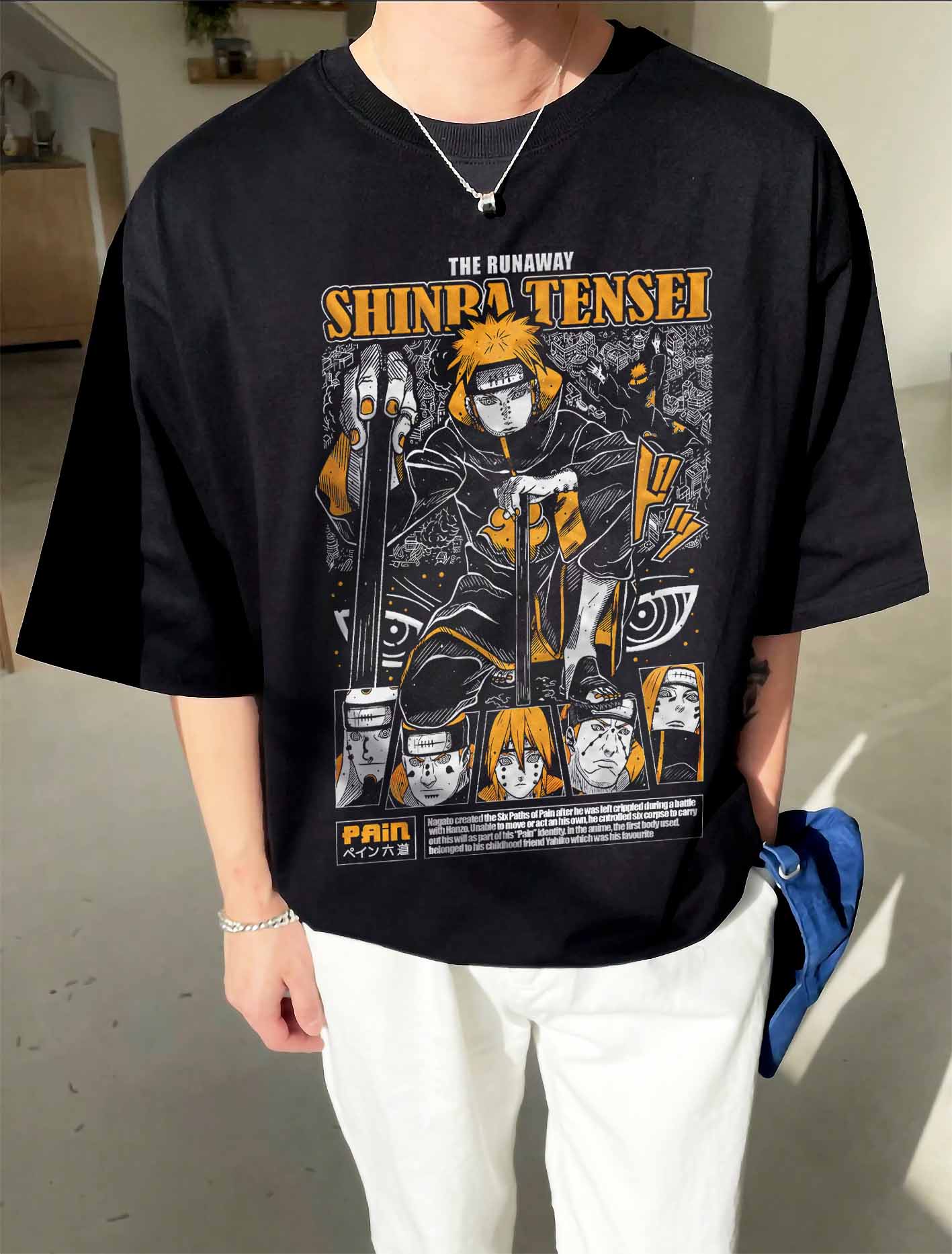 Áo phông Naruto: Pain Collection Cotton 100% cho Nam / Nữ form xuông by The Runaway