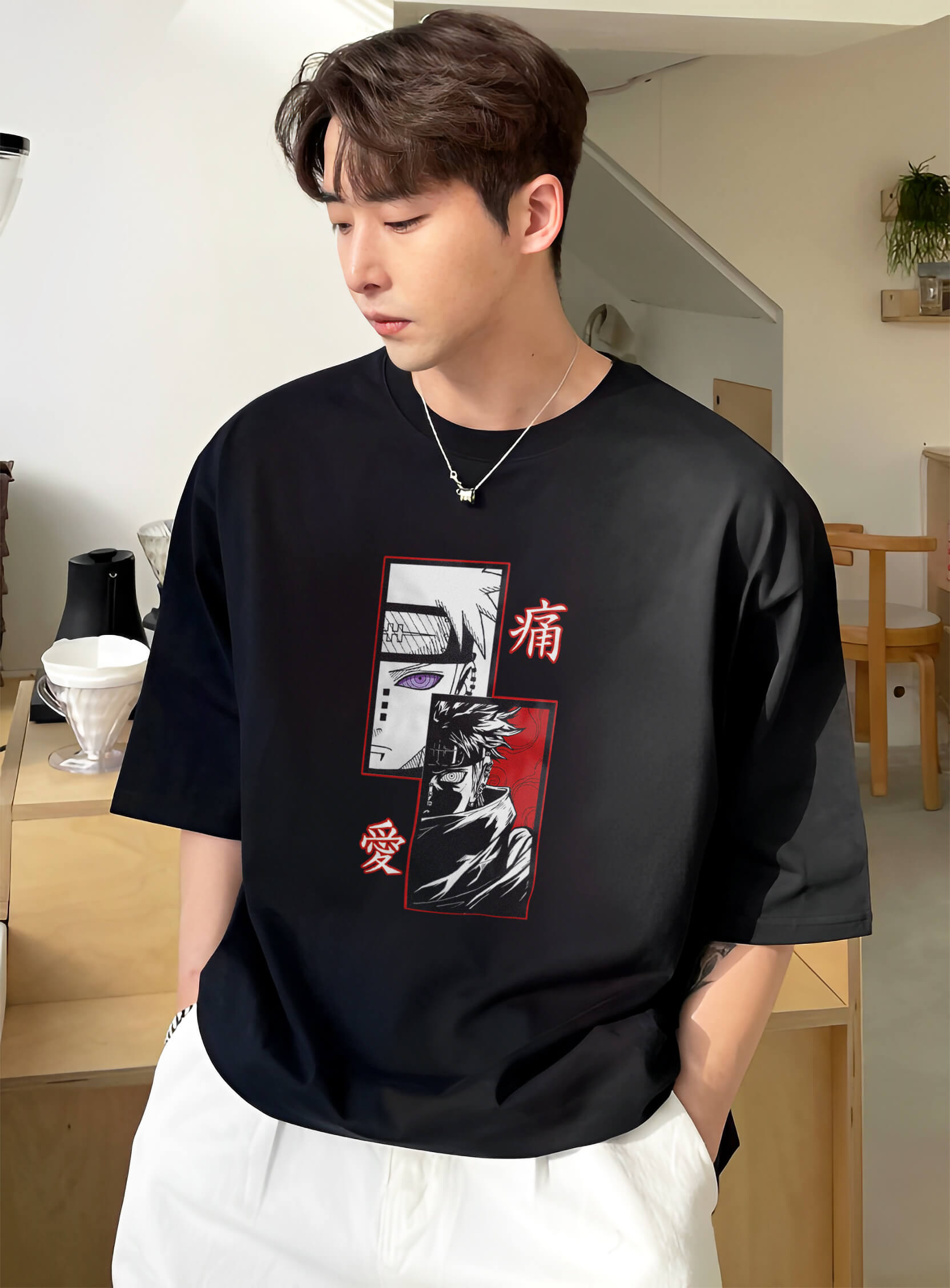 Áo phông Naruto: Pain Collection Cotton 100% cho Nam / Nữ form xuông by The Runaway - Ảnh 2