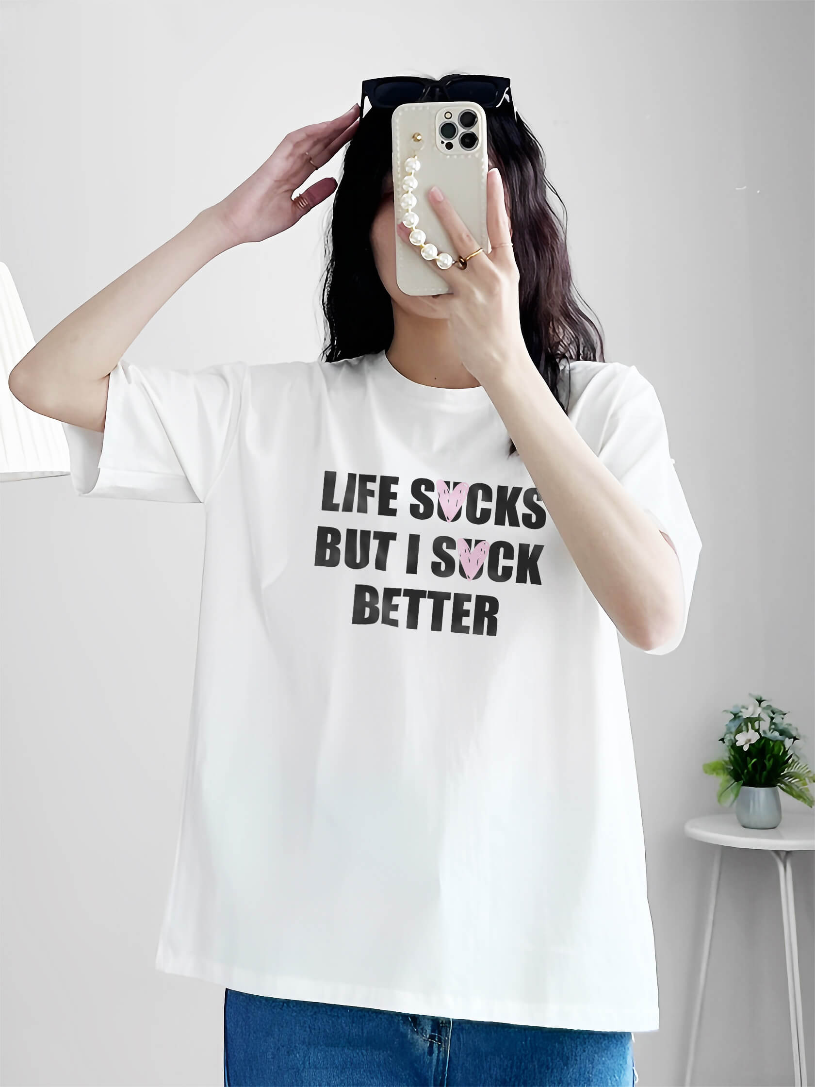 Áo phông Funny Logo: Life sucks but I suck better Cotton 100% form xuông cho nam / nữ by The Runaway - Ảnh 5