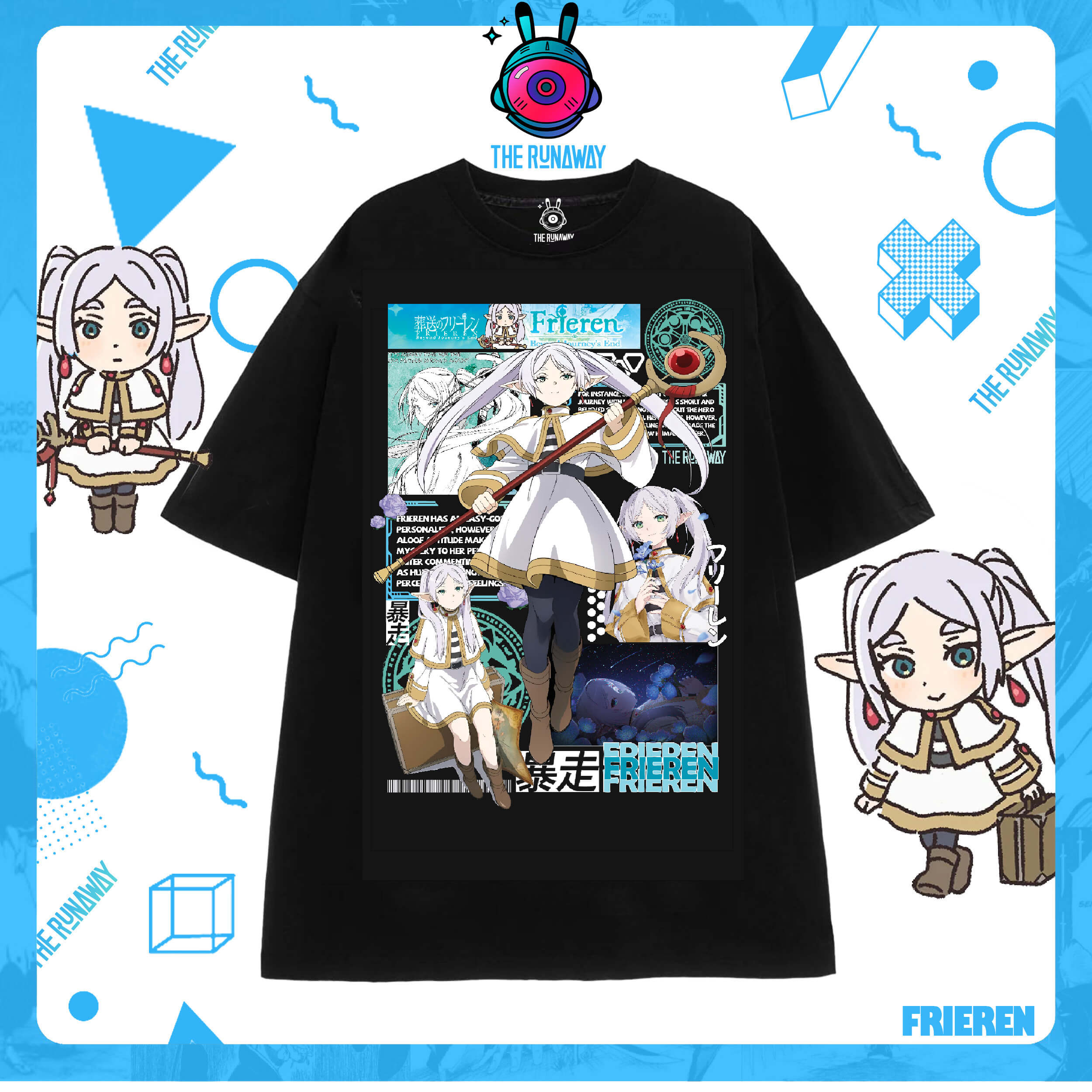 Áo phông Sousou No Frieren: Frieren Maximum 100% Cotton Nam / Nữ by The Runaway