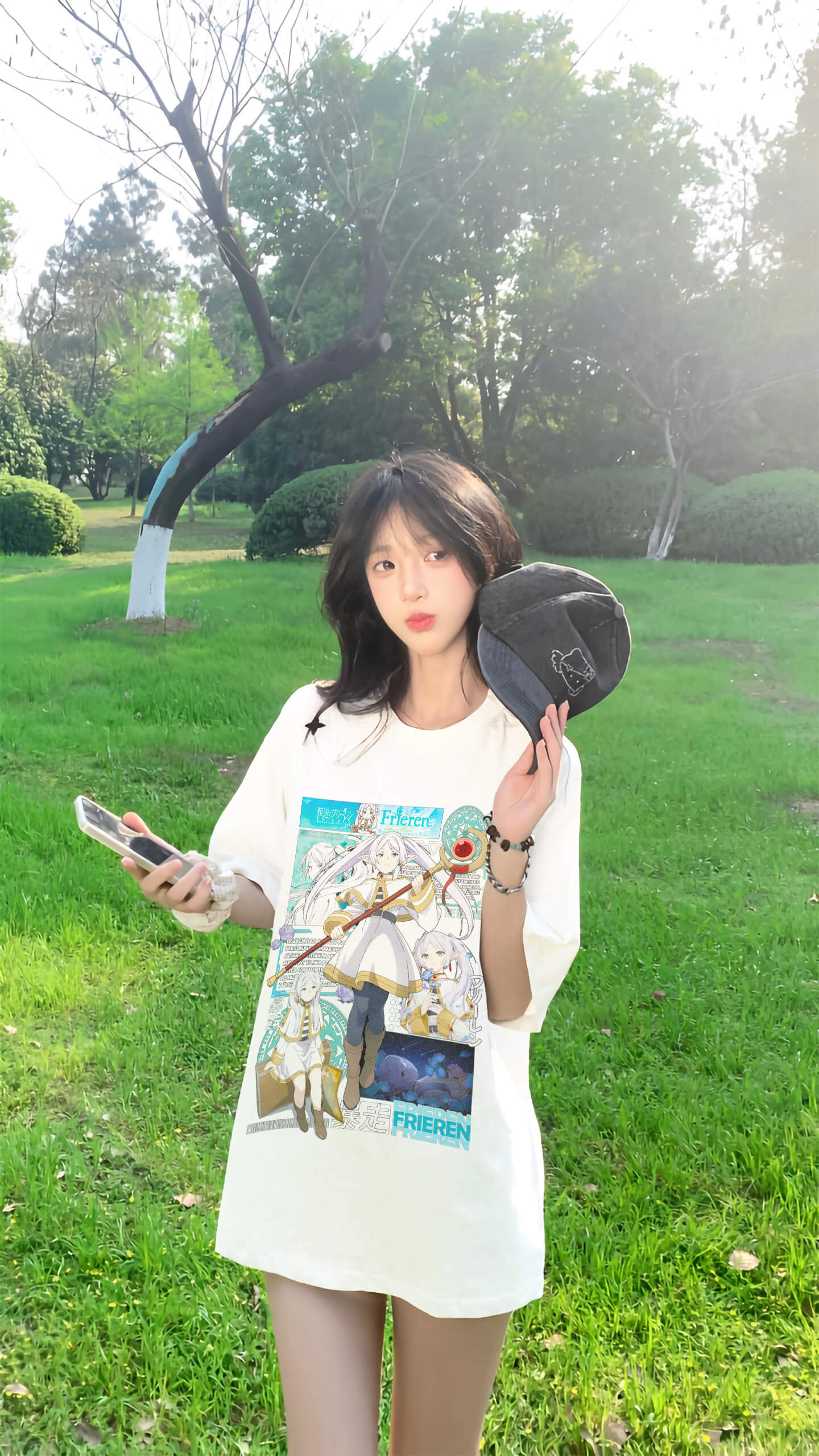 Áo phông Sousou No Frieren: Frieren Maximum 100% Cotton Nam / Nữ by The Runaway - Ảnh 5