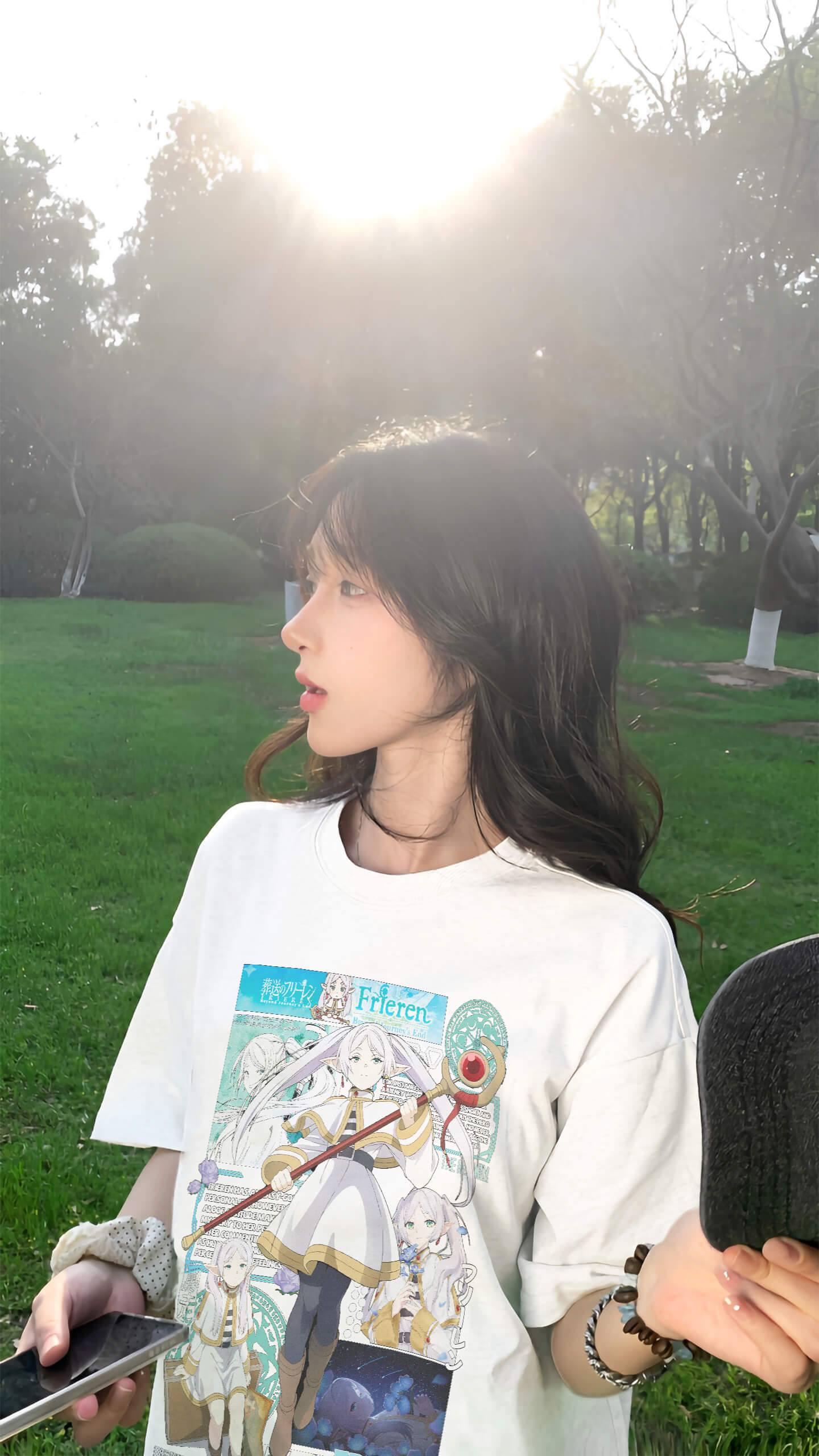 Áo phông Sousou No Frieren: Frieren Maximum 100% Cotton Nam / Nữ by The Runaway - Ảnh 2