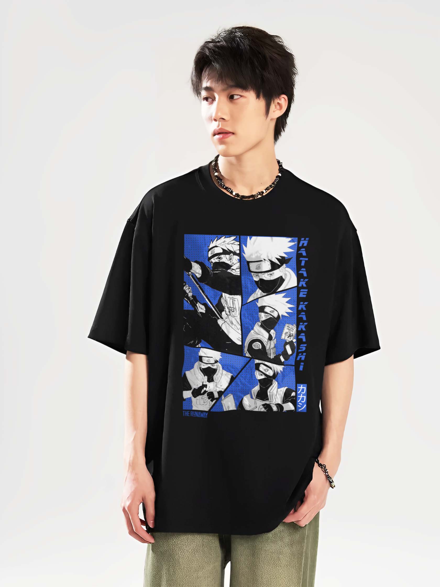 Áo phông Naruto: Kakashi Collage 100% Cotton Nam / Nữ by The Runaway - Ảnh 5