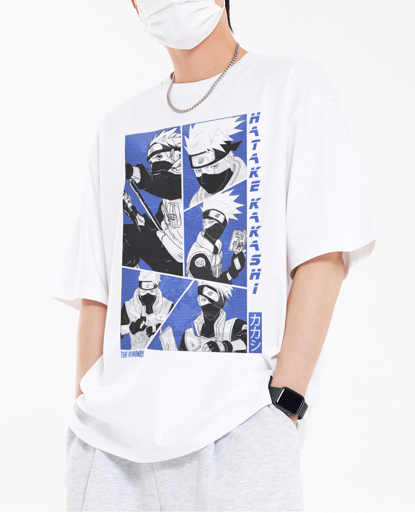 Áo phông Naruto: Kakashi Collage 100% Cotton Nam / Nữ by The Runaway - Ảnh 2