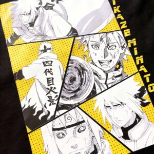 Áo phông Naruto:Minato Collage 100% Cotton Nam / Nữ by The Runaway - Ảnh 6